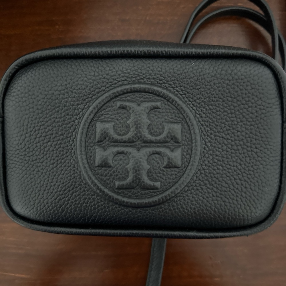 Tory Burch Black Pebbled Leather Bag